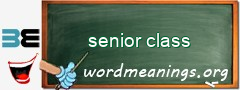 WordMeaning blackboard for senior class